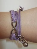 Kit pulseira macrame e ajustável