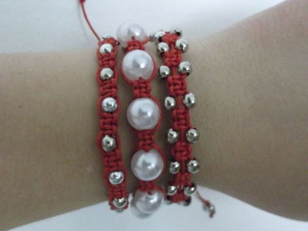 Kit de pulseira vermelho